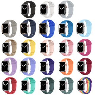 Kit 3un Pulseira De Silicone Smartwatch Com Película Iwo W26 W46 W27 Apple Watch Séries 1 A 8 Sport Moderna Cores Premium Mais Case De Gel Para