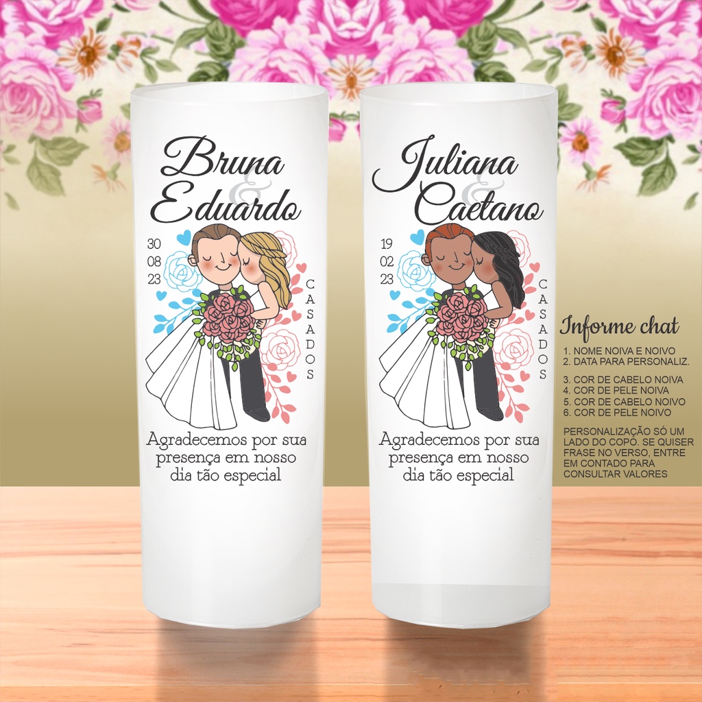 30 Copos long drinks Personalizados Casamento, Noivado, bodas de ouro, bodas de pratas