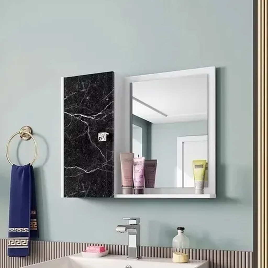 Armário Espelheira Para Banheiro Com Porta Genova - Várias Cores em Oferta na Shopee