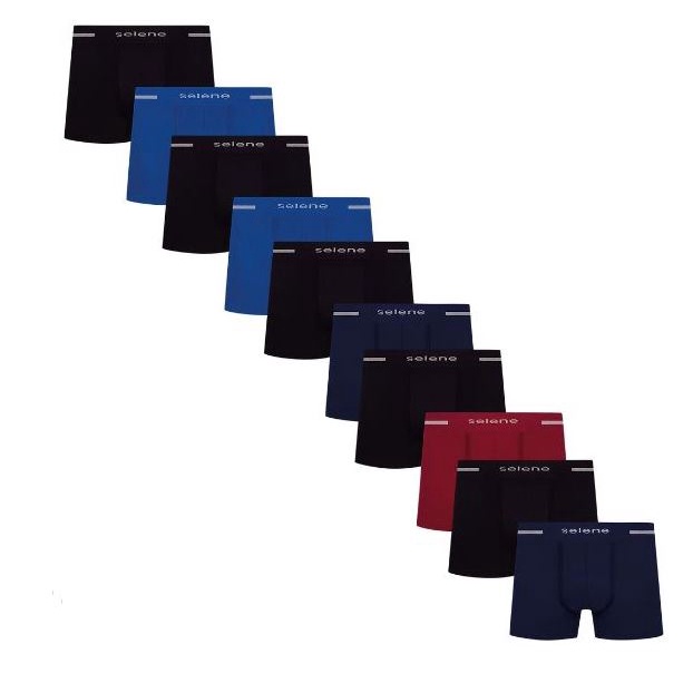 Kit 10 Cuecas Masculina Box Sem Costura Selene 11150