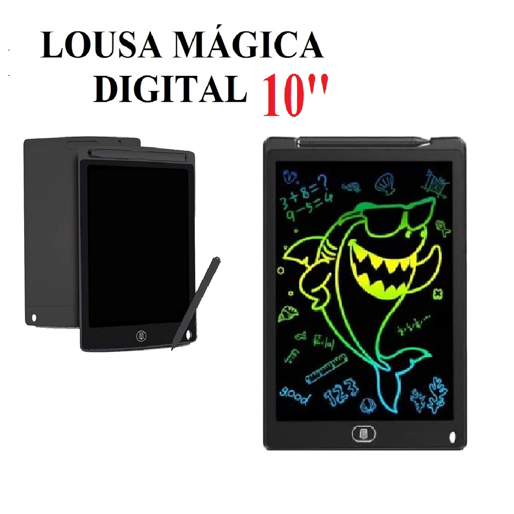 Lousa Grande Digital Escrita Colorida Infantil 10 Desenhar