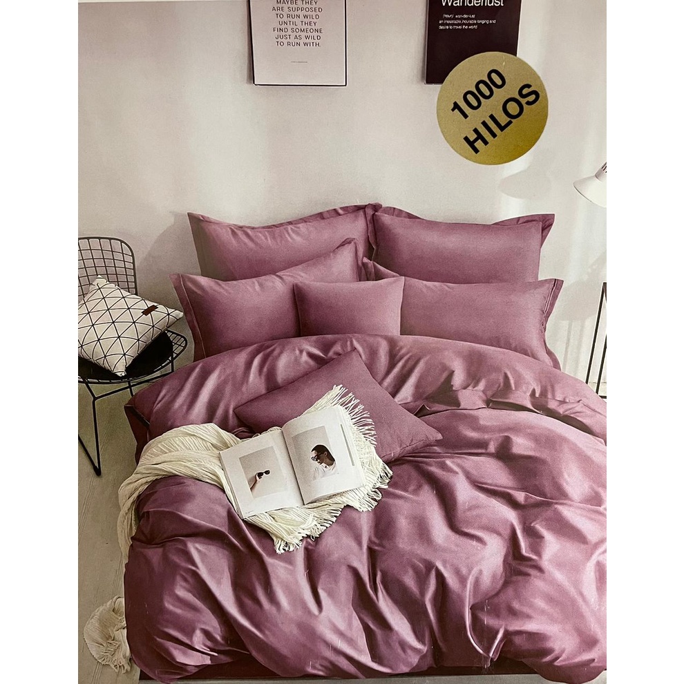 Jogo de lençol 1800 Fios Queen Liso 4 Peças Toque Acetinado