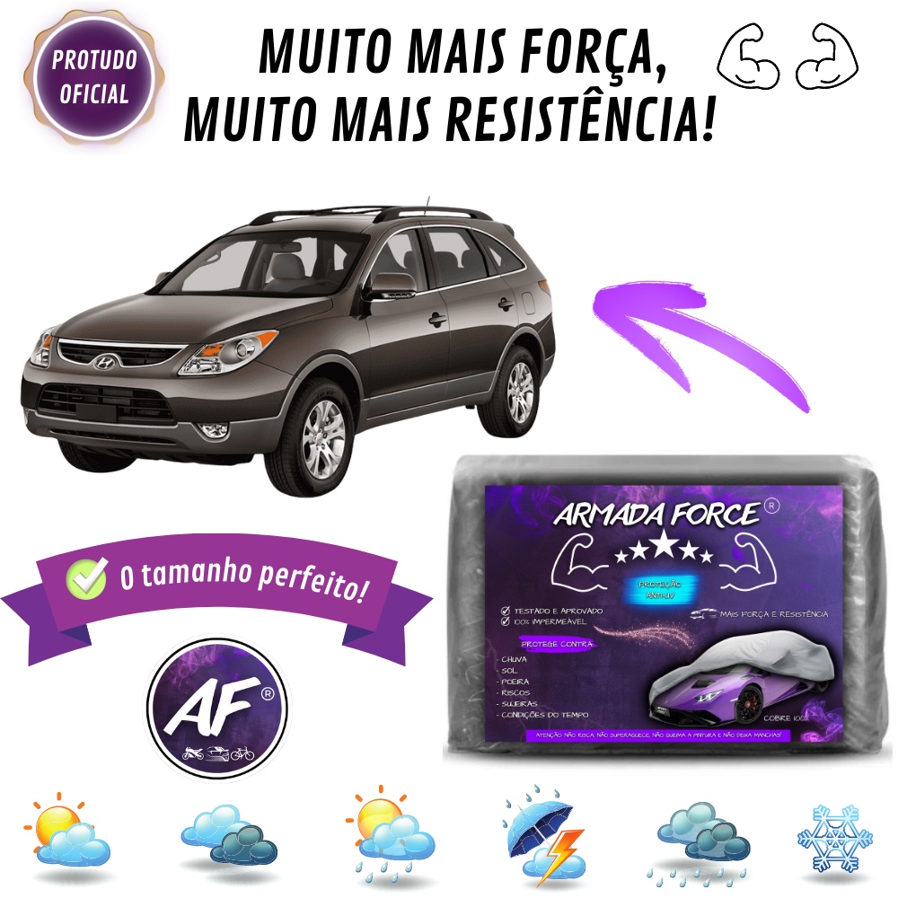 Capa Cobrir VeraCruz ARMADA FORCE Impermeável 100% Sem Forro Protege Sol Chuva Poeira Capa Anti-UV