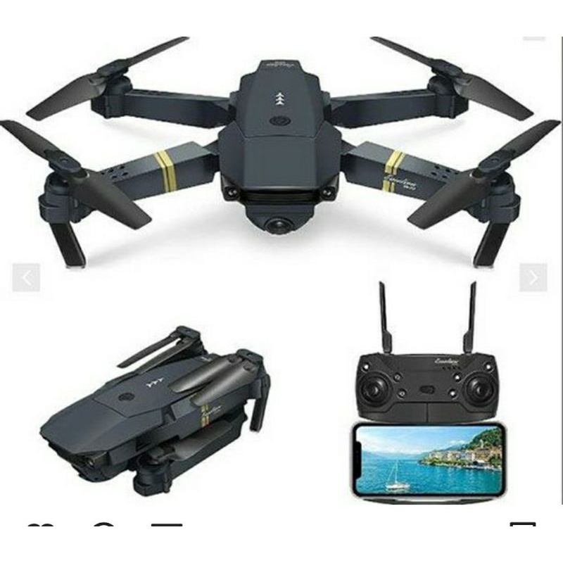 drone E58 com câmera quadricoptero 720p grava e tira foto com maleta