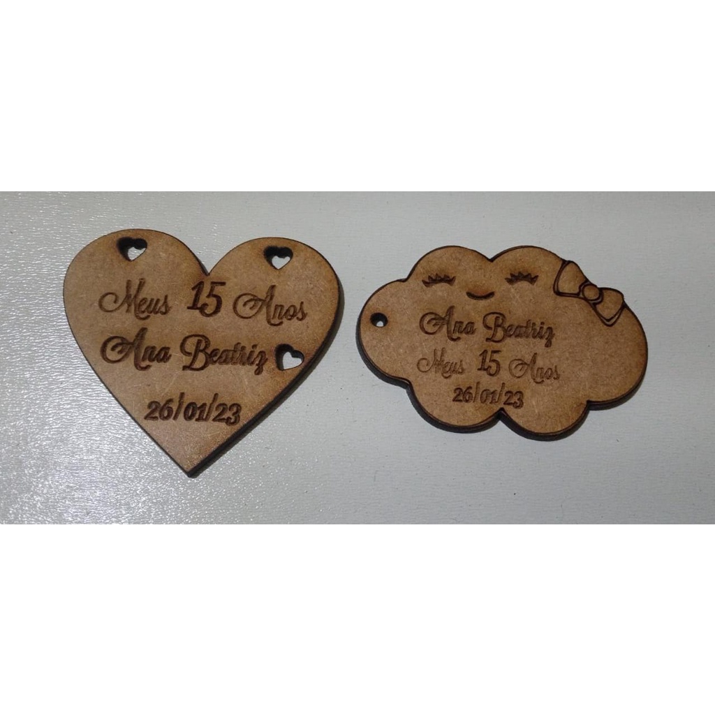 Pacote com 200 Chaveiros Personalizados com argolas MDF Lembrancinhas Casamento Aniversarios!
