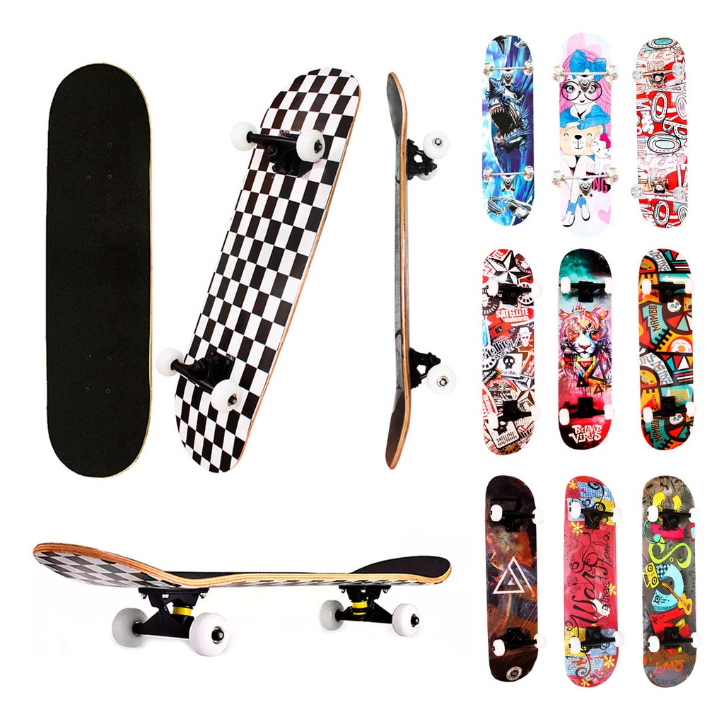 Skate Semi Profissional e Iniciante 7.5 Completo Modelos