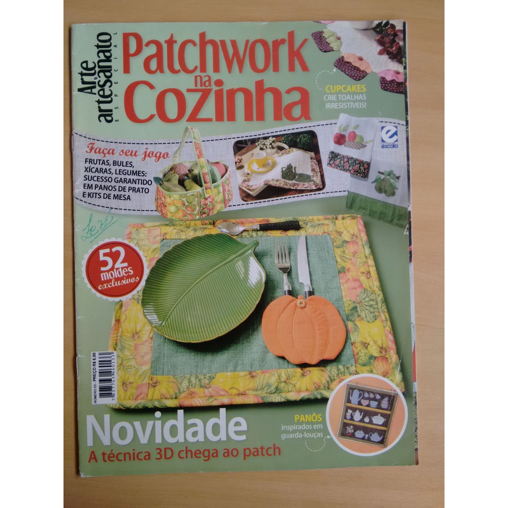 Revista Arte Artesanato 3 Patchwork Decoração Toalha 582w