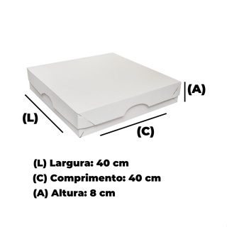 Caixa Para Doces/Salgados - 40x40x8 - 10 Unidades em Oferta na Shopee
