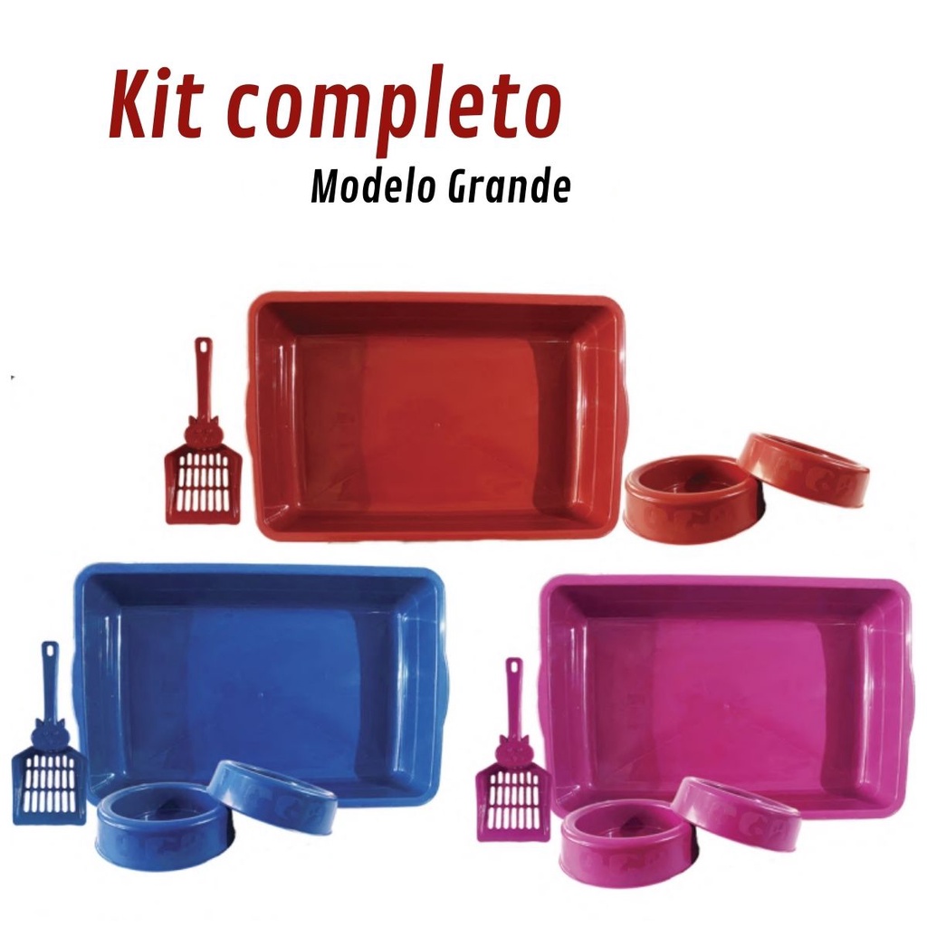 Kit Higiênico para Gatos Bandeja pet Limpeza Hipoalergênica Premium pet Kit Caixa de Areia para Gatos