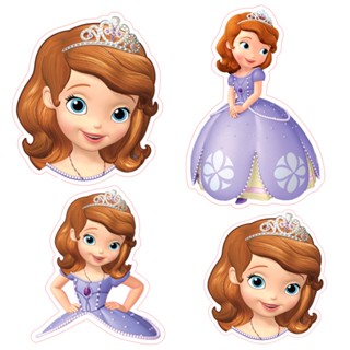 50 Apliques Princesa Sofia Recortes Tubete Enfeites Toppers