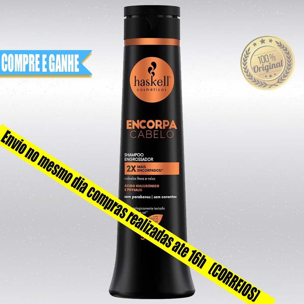 Shampoo Haskell Encorpa Cabelo - Engrossador Para Cabelos Finos e Ralos