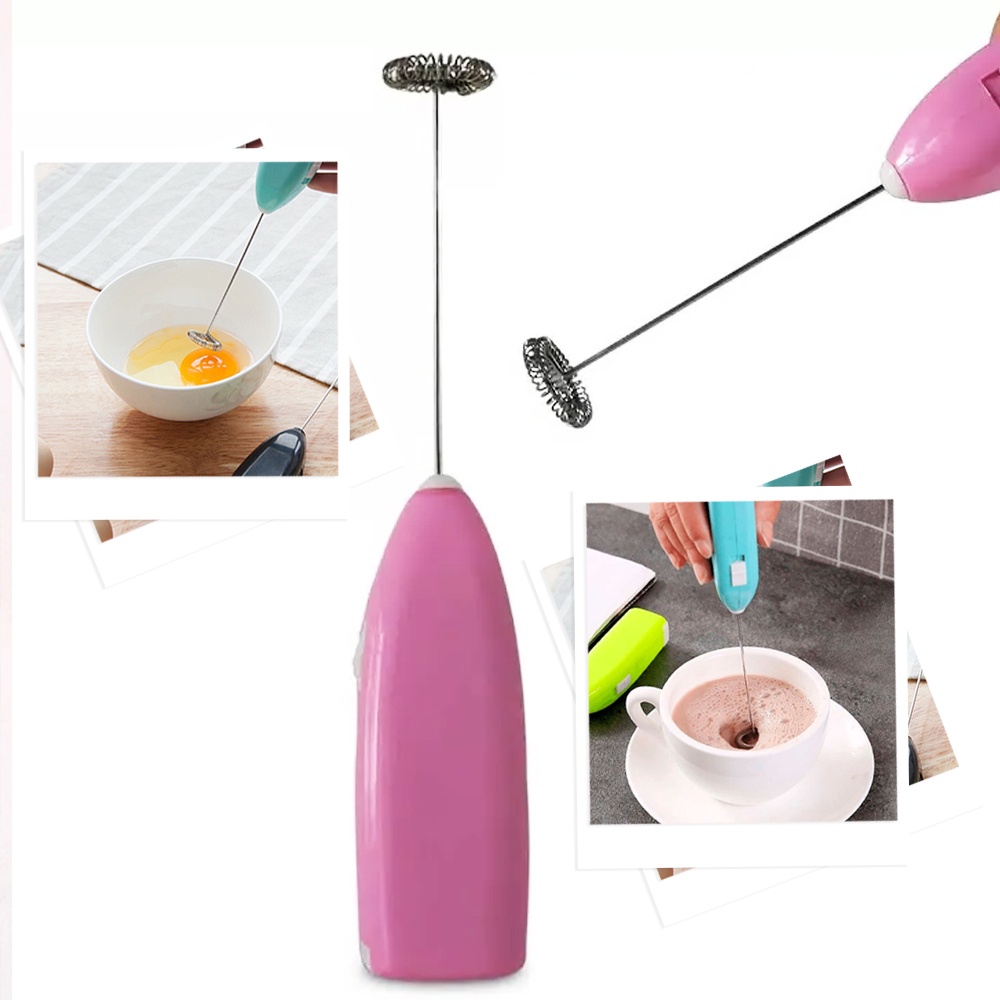 Mixer Elétrico Mini Misturador Batedor Para Claras de Ovos Leite Café Cores Sortidas