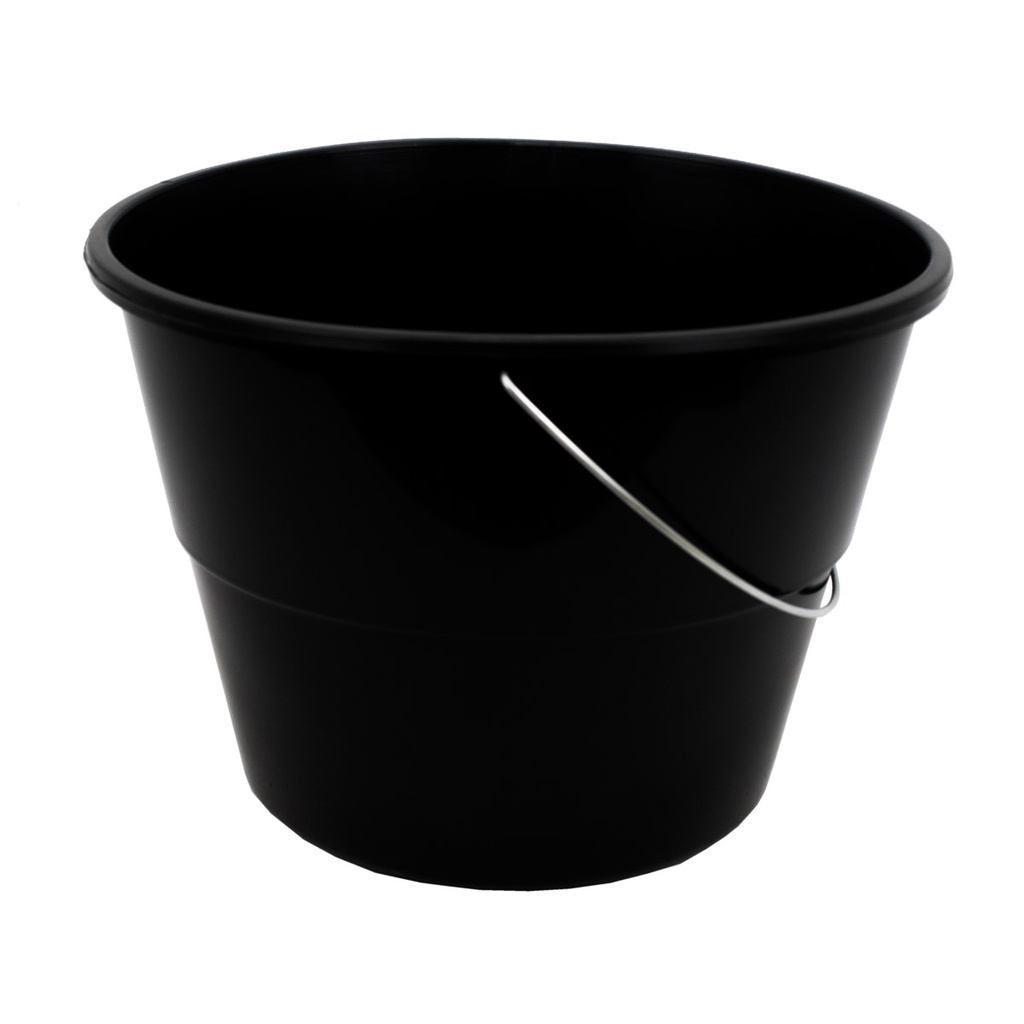 Balde Plastico Multiuso 11 Litros Preto Balde Reforçado Alça de metal Promoção