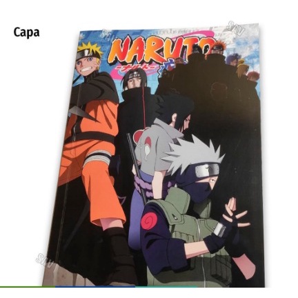 Caderno Naruto colecionador anime livro