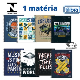 Caderno 1 Matéria Capa Dura Grande Menino
