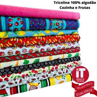 Tecido TRICOLINE barrado 50cm x 1,50 100% algodão