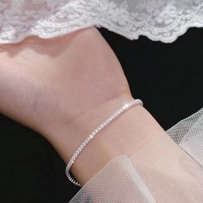 Pulseira Riviera Cristal Zircônia Banhado A Prata 925 Antialérgico em Oferta na Shopee