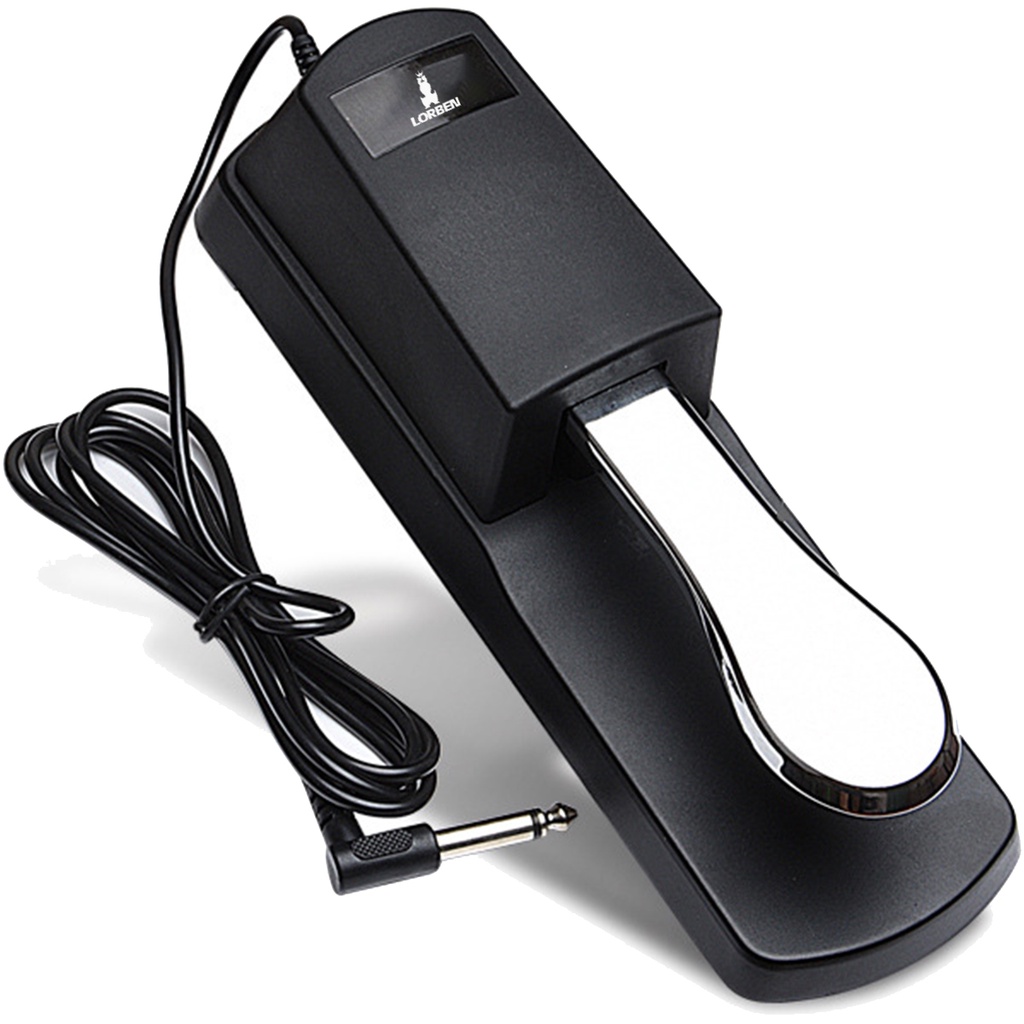 Pedal Sustain Universal Lorben para Teclado Piano Eletrônico com Inversor de Polaridade