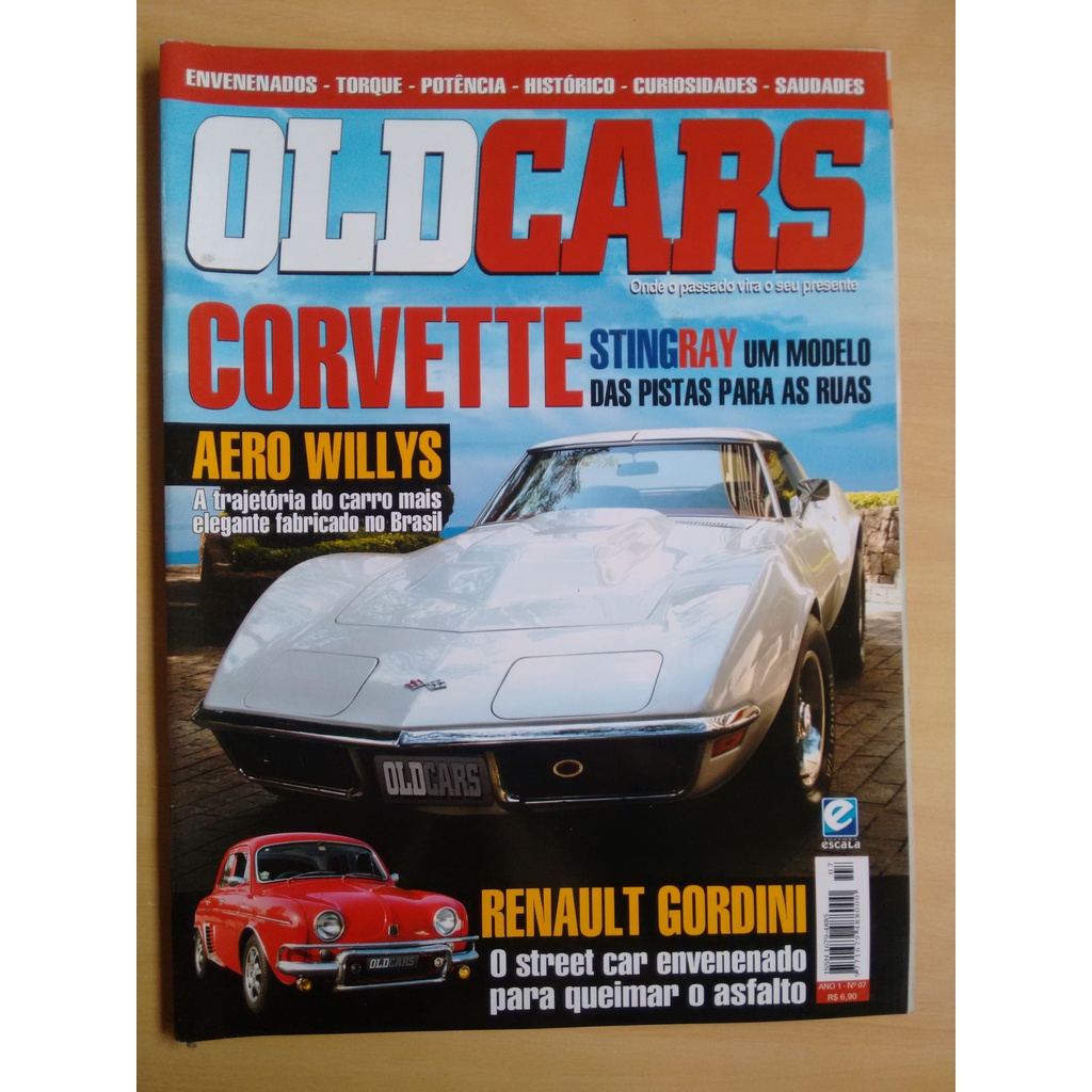 Revista Old Cars 7 Corvette Willys Gordini Fusca 574w
