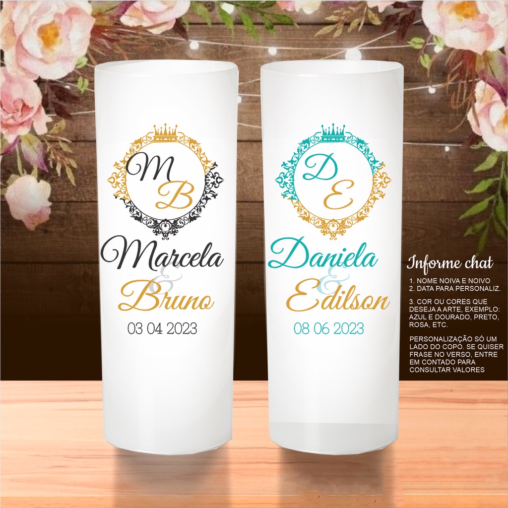 100 Copos long drinks Personalizados Casamento, Noivado, bodas de ouro, bodas de pratas