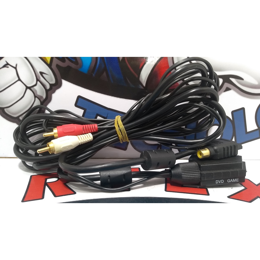 Sta 1.8 M Rgb Cabo Scart Para Sony Playstation Ps1 Ps2 Ps3 Tv Av Jogo Fio De Cabo De Conexão De Substituição De Chumbo Para Pal / Ntsc