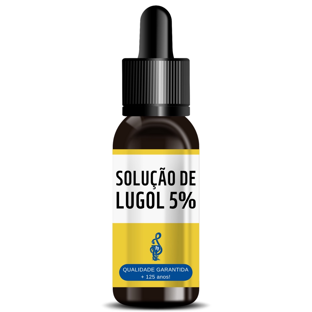 Solução de Lugol 5% Iodo Inorgânico - QUALIDADE GARANTIDA - Iodo Inorgânico - Iodeto de Potássio