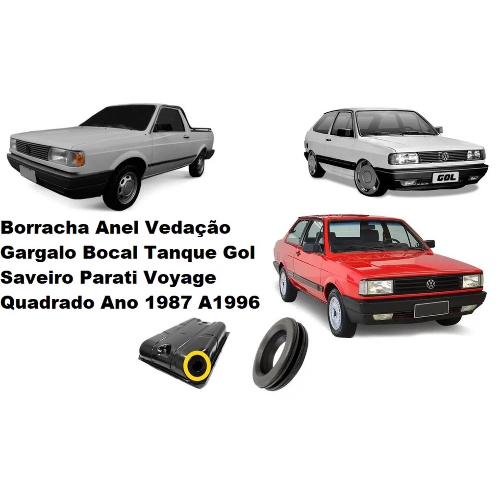 Anel Borracha Do Gargalo Tanque Combustivel Gol Quadrado Saveiro Parati Voyage 88/96 Kombi Logus Passat Escort