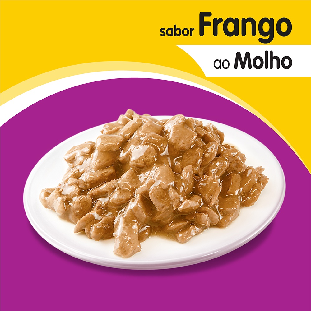Ração Úmida Whiskas Sachê Gatos Filhotes Frango ao Molho 85g · foto 2