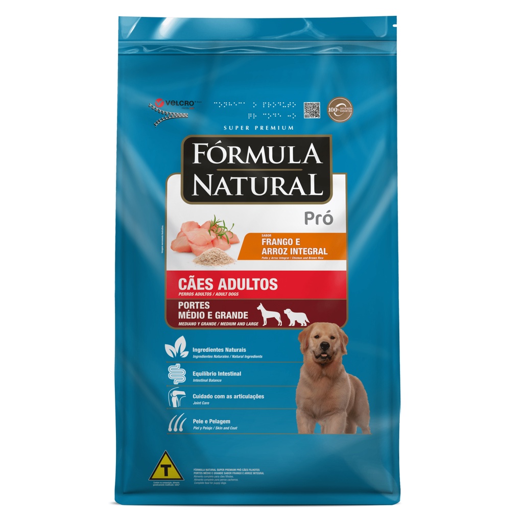 Ração Fórmula Natural Pró Adulto Raça Média e Grande 15 kg