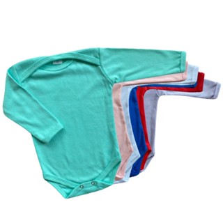 Body Liso Infantil para Bebê Manga Longa Inverno Suedine 100% Algodão
