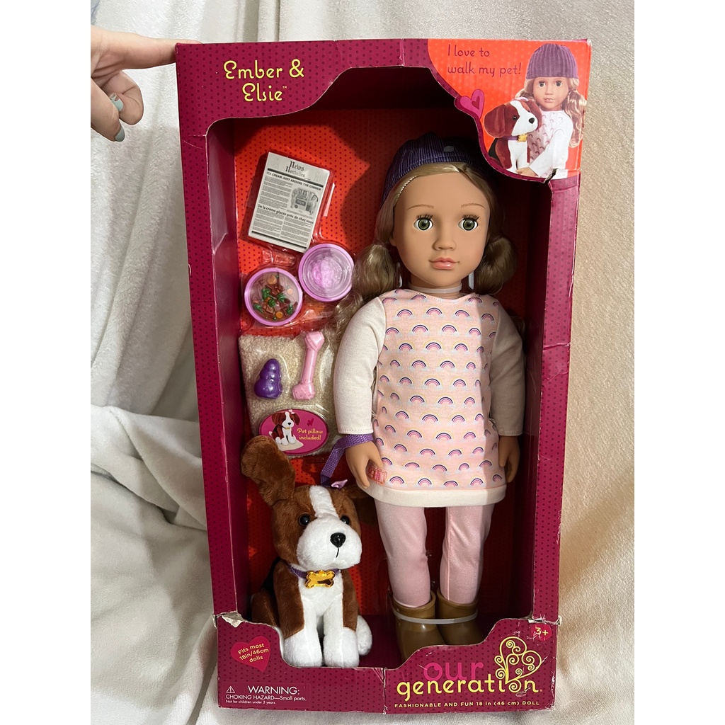 Boneca Our Generation Ember e Elvie com cachorrinho Shopee Brasil