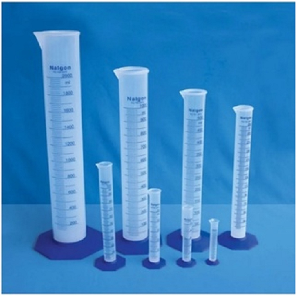 Kit 6 Provetas em Polipropileno Atóxico (PP), Graduadas, 10ml a 1000ml, Autoclavavel 135ºC, Nalgon