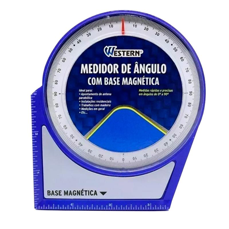 Medidor de Ângulo Inclinômetro Base Magnética 0 A 90° MA-180 WESTERN - Home & Living