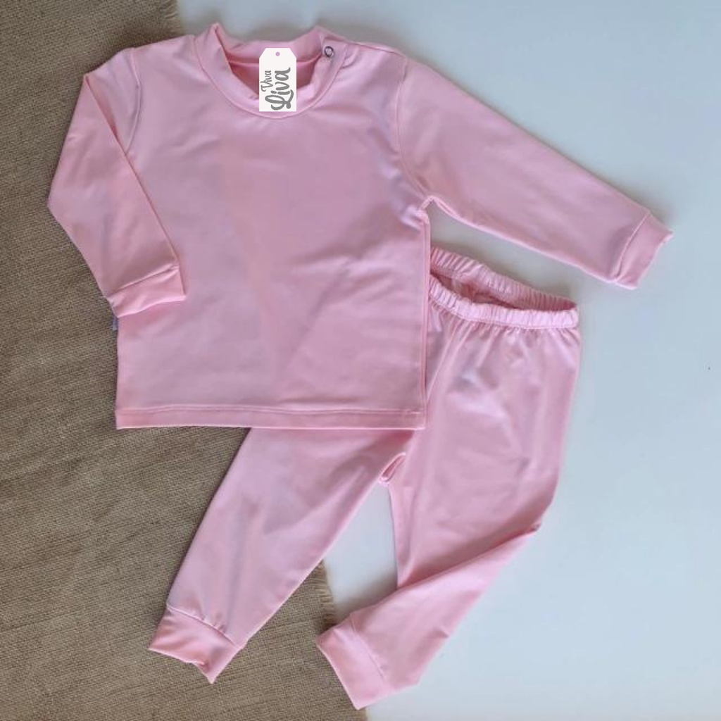 Conjunto Camiseta + Calça Térmica Infantil Bebe / Conjunto Body + Calça Térmica Infantil / Roupa Infantil Inverno | Forro Peluciado 1, 2, 4  e 6 Anos