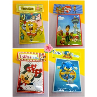 Kit 20 Mini jogo da memória personalizado lembrancinha TODOS OS TEMAS