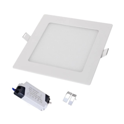 Luminaria Painel Plafon Led 3W/4W/9W Quadrado Embutir Branco Frio 6500K