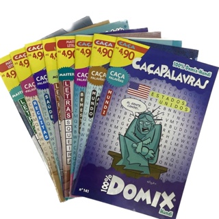 15 Passatempos Só Caça Palavras Sortido Sem Repetição Domix em Oferta na Shopee
