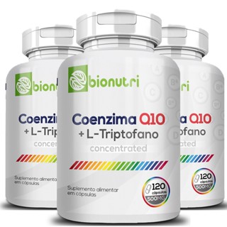 kit 3 Coenzima Q10 + L-triptofano 120 Cápsulas - Bionutri