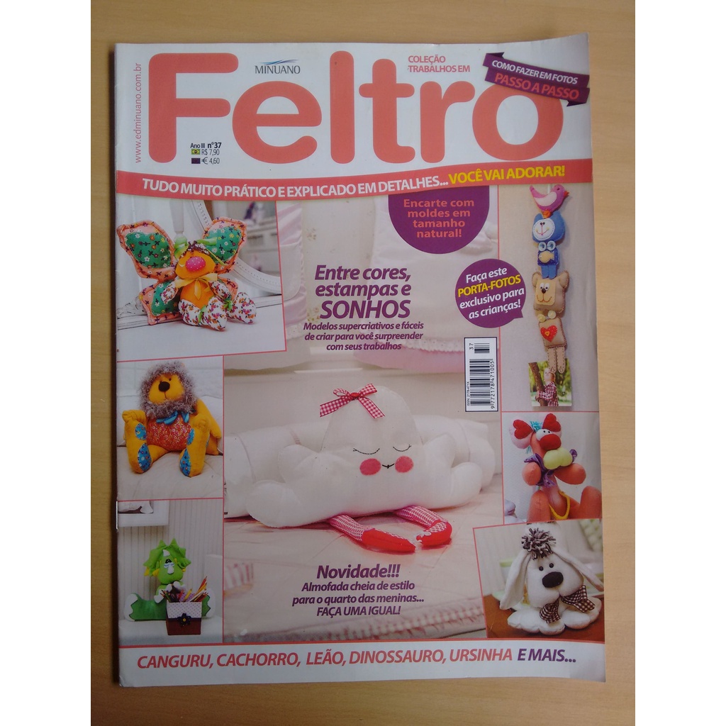 Revista Trabalhos Feltro 37 Artesanato Boneco Decoração 513w