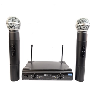 Microfones Sem Fio Duplo Serie Dinâmico Profissional Uhf Byz Mb-59 em Oferta na Shopee