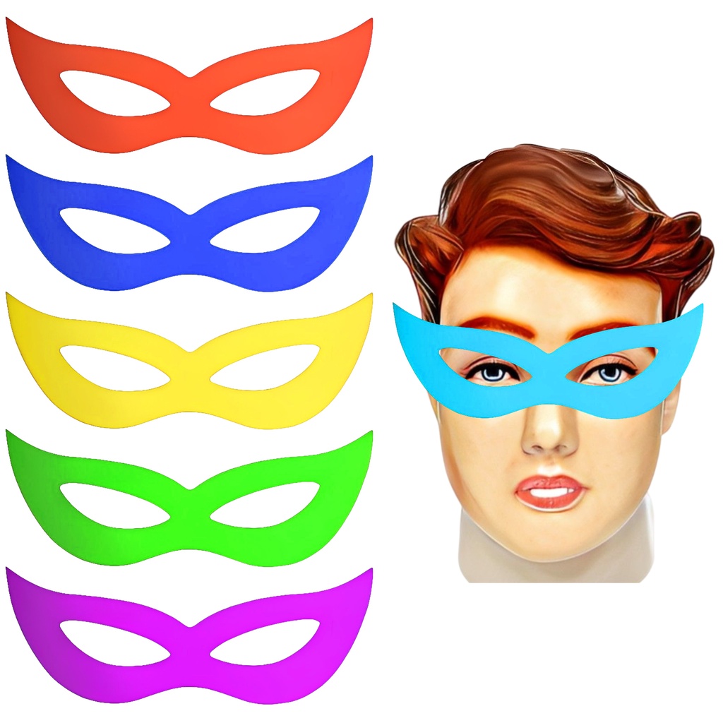 Kit 12 Máscara de Papel Cartão Sortidas Carnaval Balada Gatinha