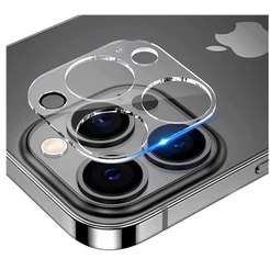 Película Câmera Traseira Lente de Vidro iPhone 11 12 13 14 Pro 15 Pro Max (Não Atrapalha Fotos) 3D