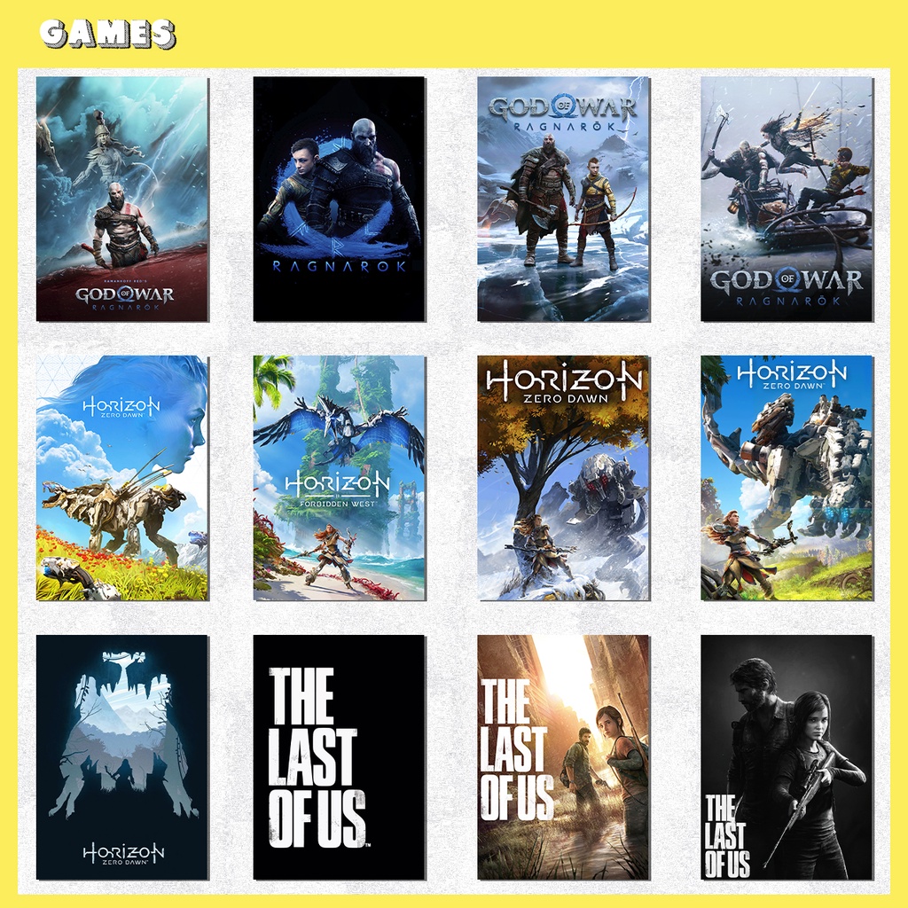 Placas Decorativas - God of War Ragnarok, Horizon Zero Dawn, The Last of Us