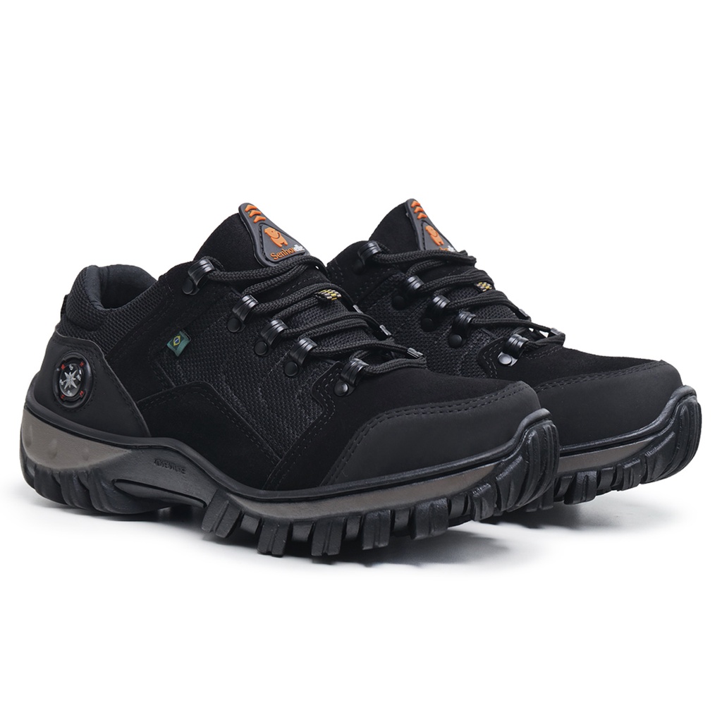 Tenis Coturno Masculino De Couro Legítimo Tratorado Caminhada Trilha Resistente
