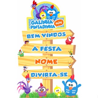 display aniversario infantil 70cm galinha pintadinha 01