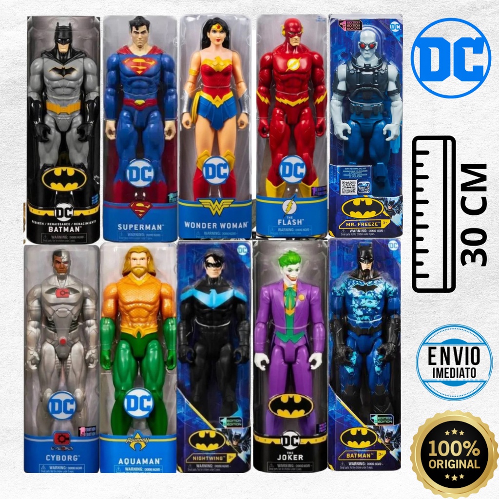 Bonecos Articulados DC 30 cm - ORIGINAL - Escorrega o Preço