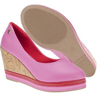Sapato Scarpin Plataforma Boneca Shekinah Salto Alto Meia Pata Bloco Confortável Moda Casual Colorido Anabela Cortiça Lançamento Promoção