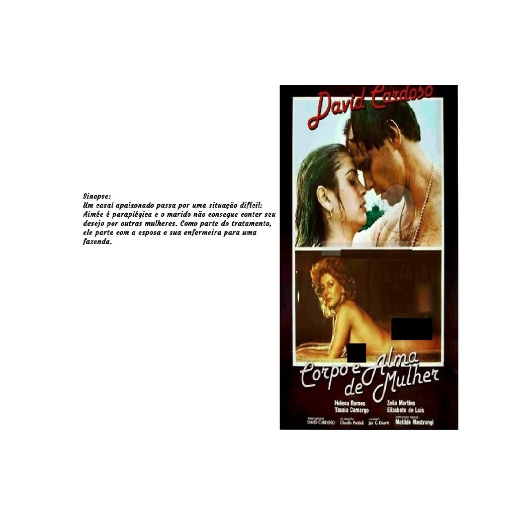 Corpo E Alma De Uma Mulher (1983) David Cardoso HD DVD