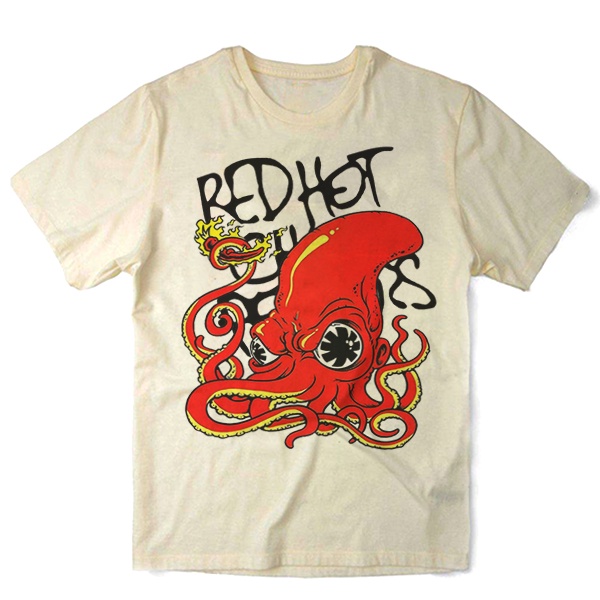Camiseta Algodao Red Hot Chili Peppers RDHC Banda de Rock Camisa Unissex