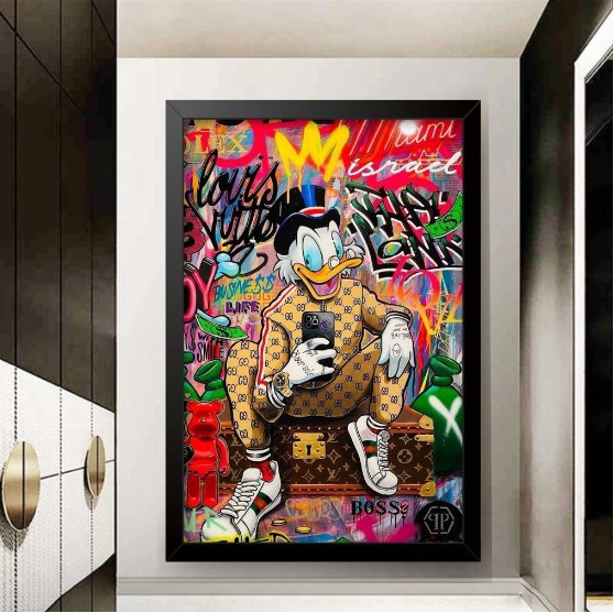 Quadro Decorativo Tio Patinhas Moderno E Colorido Decoração Sala, Quarto , Escritório